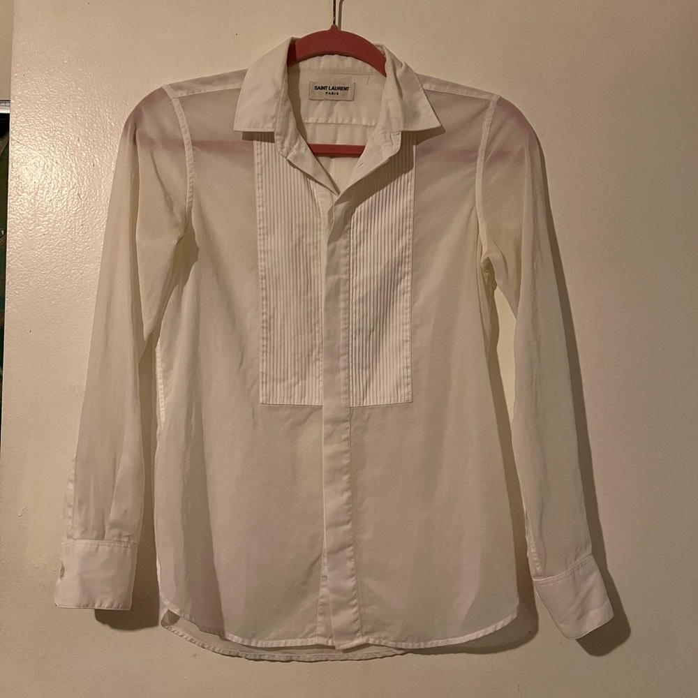 Saint Laurent Classic White Button Down Shirt